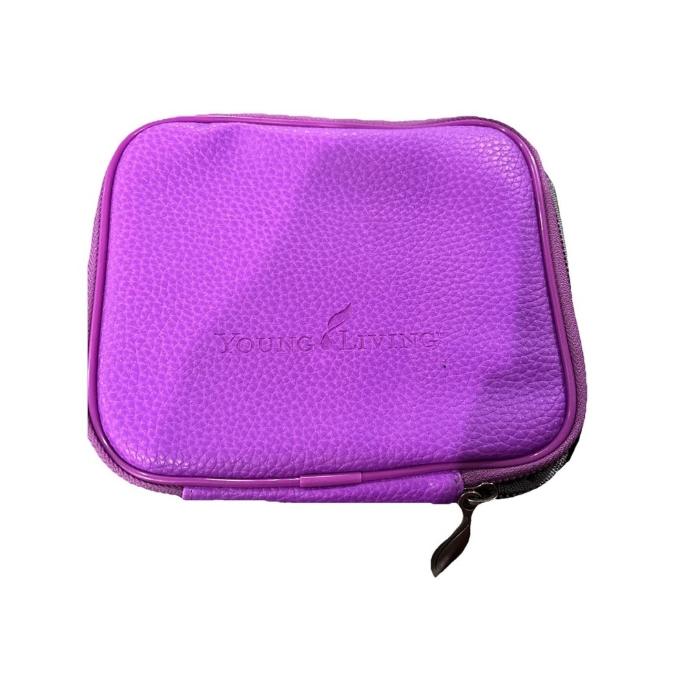 Purple Young Living Essential Oil Travel Carrying Case Stand Zip Around